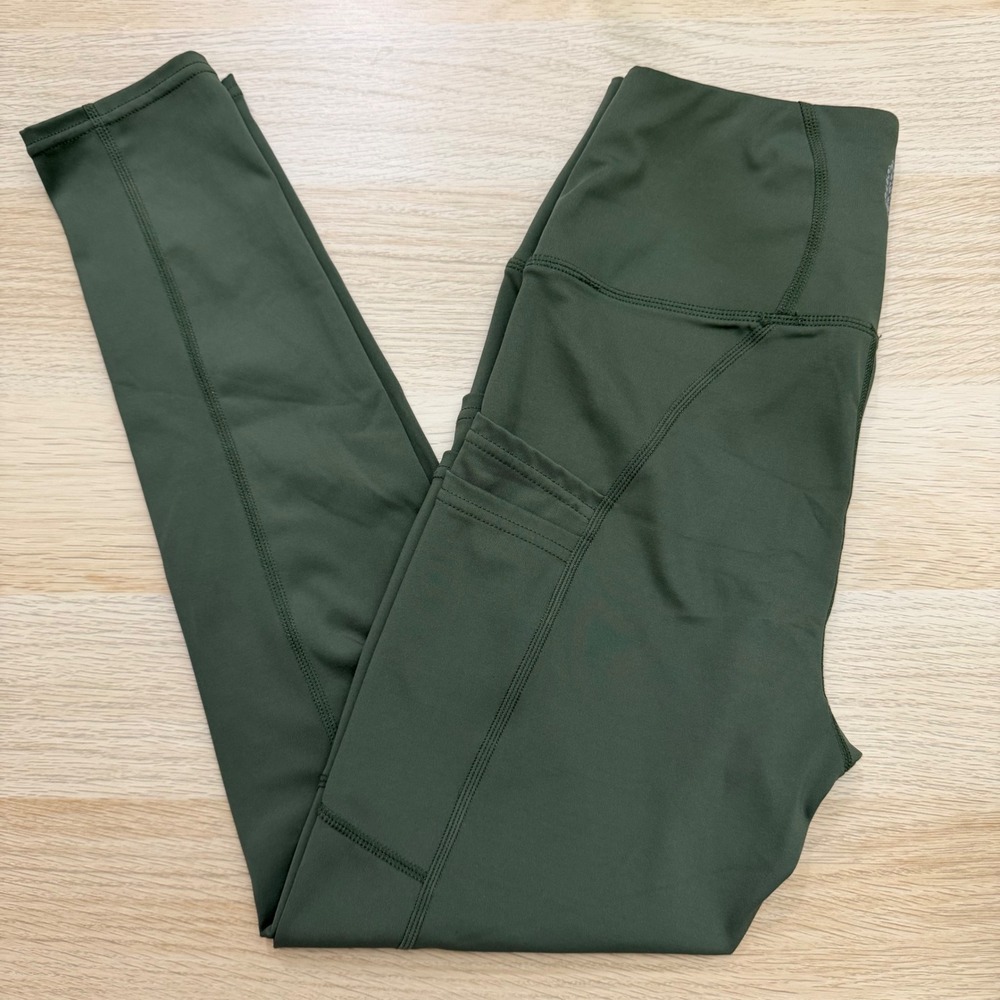 FP Movement Forest Green High Waist Pocket Leggings S Yoga Athleisure Granola